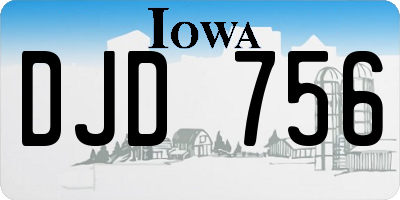 IA license plate DJD756