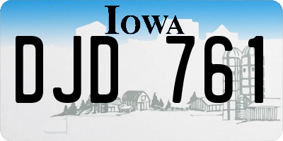 IA license plate DJD761