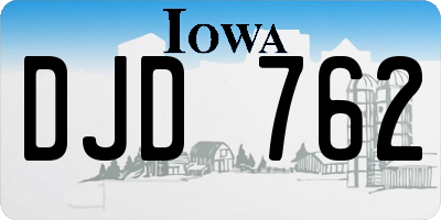 IA license plate DJD762