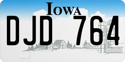IA license plate DJD764