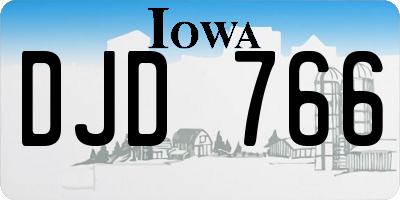 IA license plate DJD766
