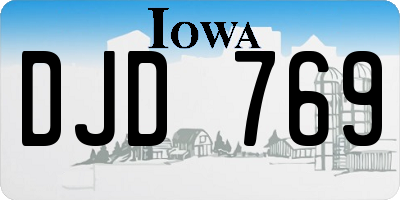 IA license plate DJD769