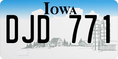 IA license plate DJD771