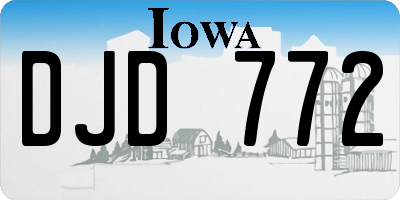 IA license plate DJD772