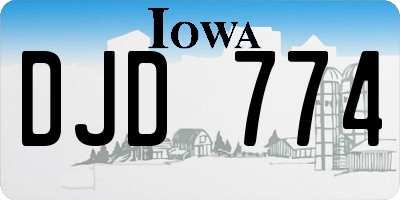 IA license plate DJD774