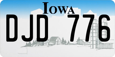 IA license plate DJD776