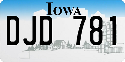 IA license plate DJD781