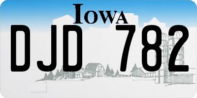 IA license plate DJD782
