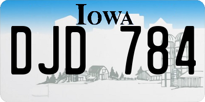 IA license plate DJD784