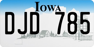 IA license plate DJD785