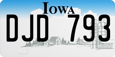 IA license plate DJD793