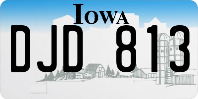IA license plate DJD813