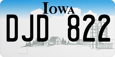 IA license plate DJD822