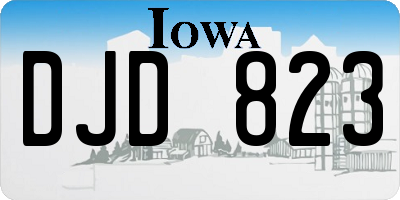 IA license plate DJD823