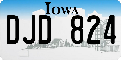 IA license plate DJD824