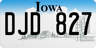 IA license plate DJD827