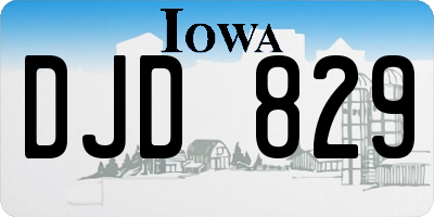 IA license plate DJD829