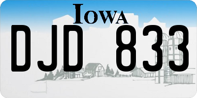 IA license plate DJD833