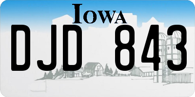IA license plate DJD843