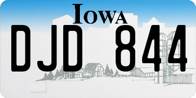 IA license plate DJD844