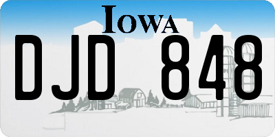 IA license plate DJD848