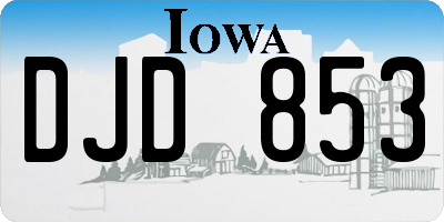 IA license plate DJD853