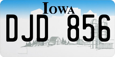 IA license plate DJD856