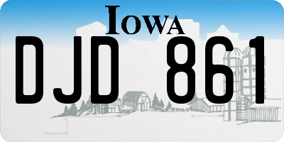 IA license plate DJD861