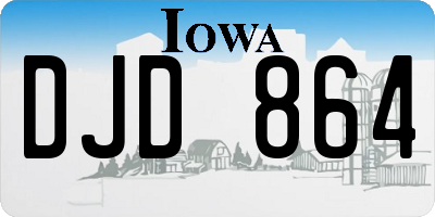 IA license plate DJD864