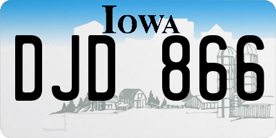 IA license plate DJD866