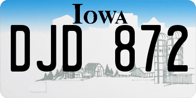 IA license plate DJD872