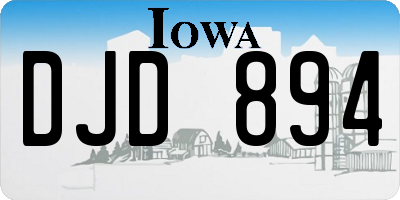 IA license plate DJD894