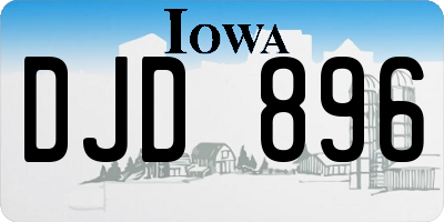 IA license plate DJD896