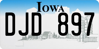 IA license plate DJD897