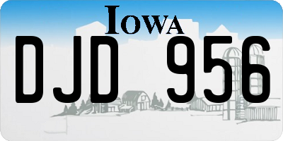 IA license plate DJD956