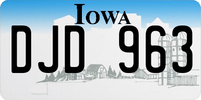 IA license plate DJD963