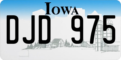 IA license plate DJD975