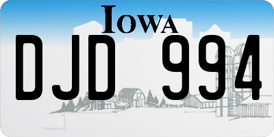 IA license plate DJD994