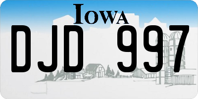 IA license plate DJD997