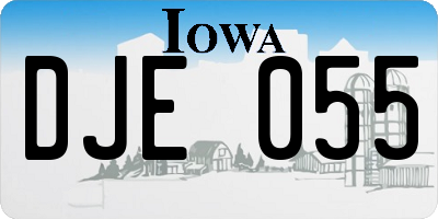 IA license plate DJE055
