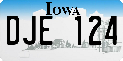 IA license plate DJE124