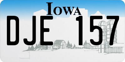IA license plate DJE157