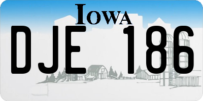 IA license plate DJE186