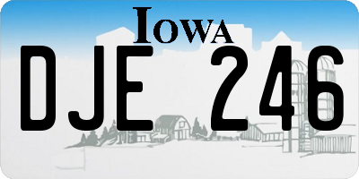 IA license plate DJE246