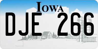 IA license plate DJE266