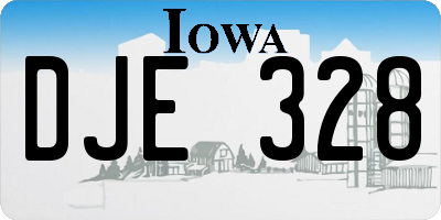 IA license plate DJE328