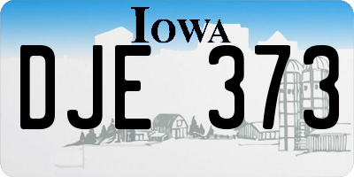 IA license plate DJE373