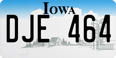 IA license plate DJE464