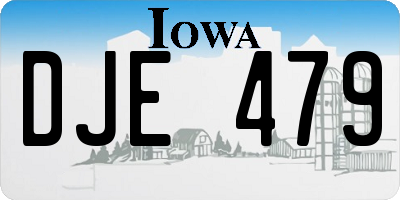 IA license plate DJE479