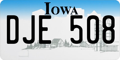 IA license plate DJE508